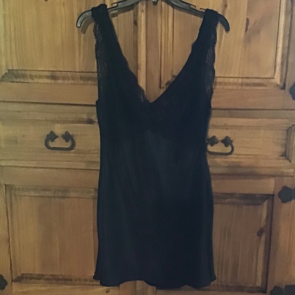 Black Laced Negligee SIZE M - Picture 1 of 4